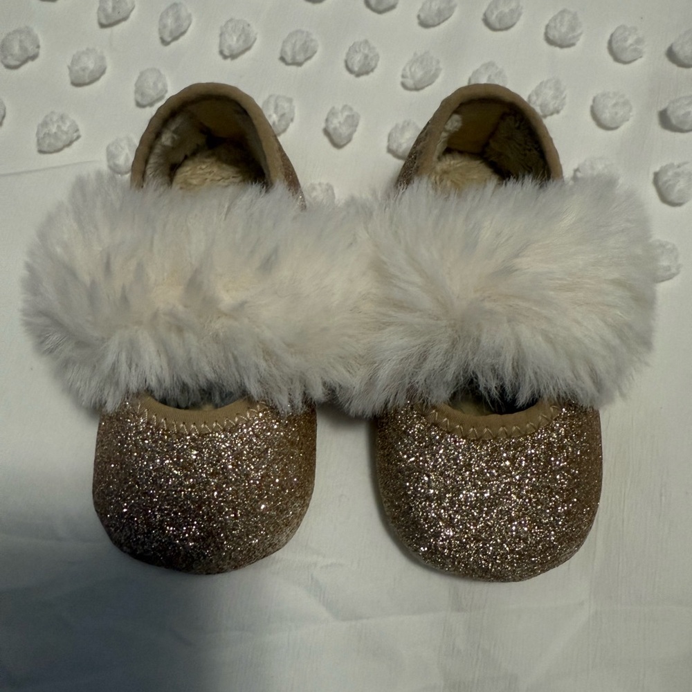 UGG Fluff Glitter Ballet Flat - Gold